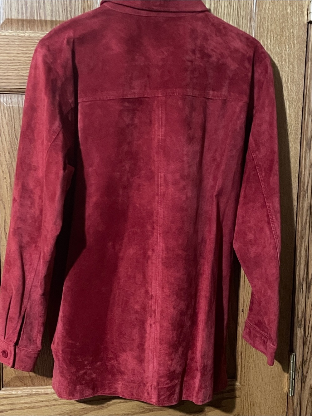 Rafaella Red Suede Button-Up Jacket - Picture 5 of 5
